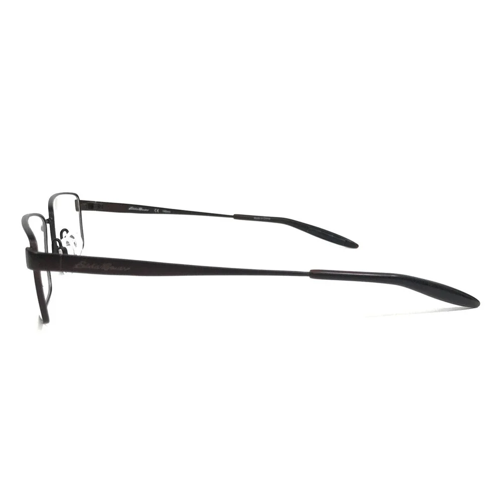 Eddie Bauer Eyeglasses Frames EB32021 BR Brown Rectangle Wire Rim 54-18-140